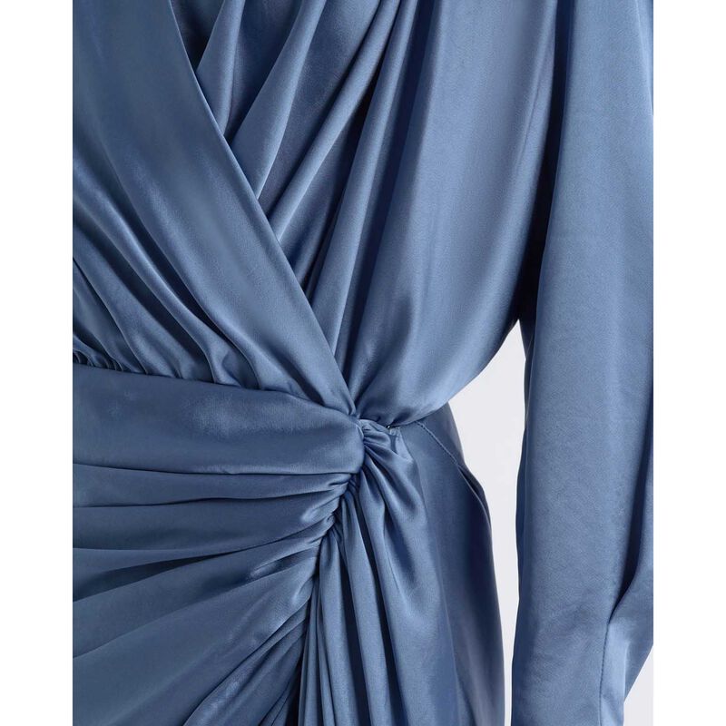 Cue Satin Drape Mini Dress image number 2